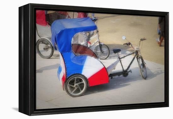 Pedicab In Paris-Cora Niele-Framed Premier Image Canvas