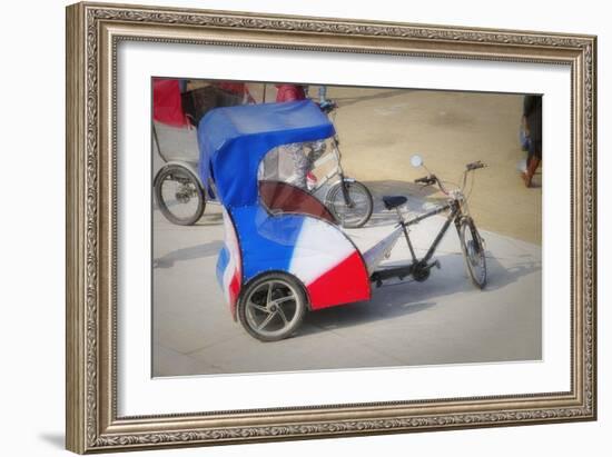 Pedicab In Paris-Cora Niele-Framed Giclee Print