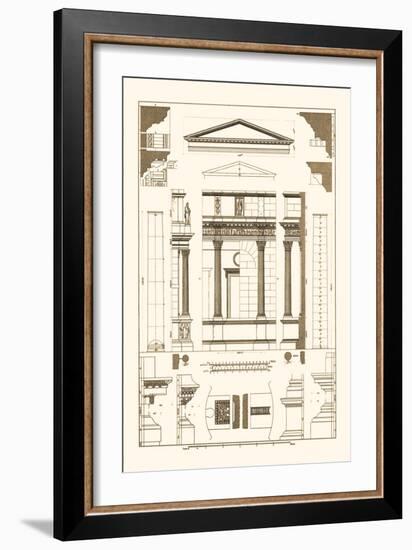 Pediment of Temple at Assisi-J. Buhlmann-Framed Art Print