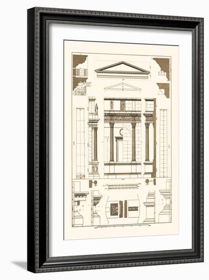 Pediment of Temple at Assisi-J. Buhlmann-Framed Art Print