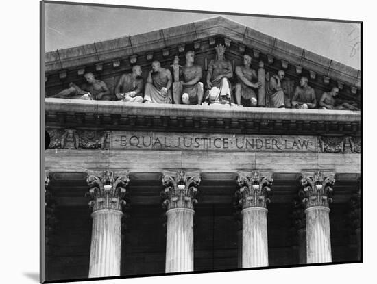 Pediment of the Supreme Court-null-Mounted Photographic Print