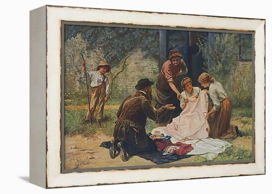 Pedlar Sells Cloth, 1880-Fred Morgan-Framed Stretched Canvas