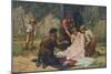 Pedlar Sells Cloth, 1880-Fred Morgan-Mounted Art Print