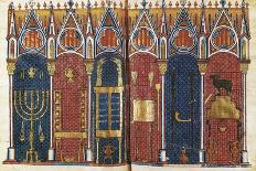 Illustration of the Temple of Solomon, 'Scholastic History' , 12th C-Pedro Comestor-Framed Stretched Canvas