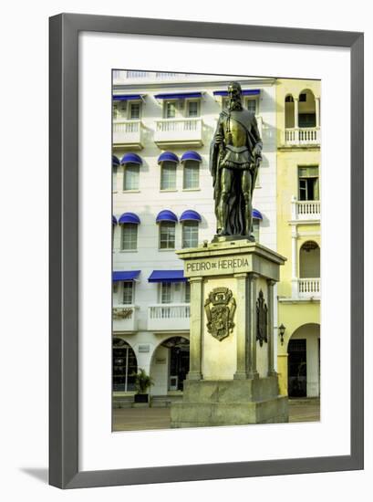 Pedro de Heredia, Plaza de Los Coches, Cartagena, Colombia-Jerry Ginsberg-Framed Photographic Print