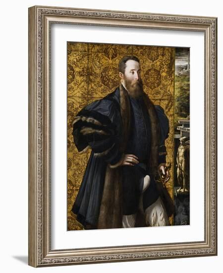 Pedro Maria Rossi, or Roscio, Count of San Segundo, 1535-1538-Parmigianino-Framed Giclee Print
