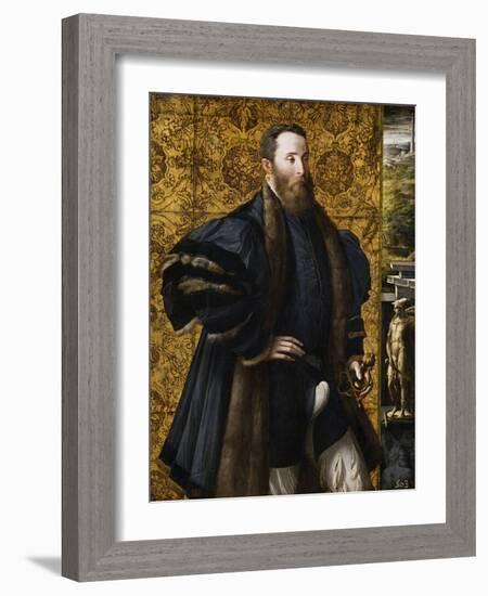 Pedro Maria Rossi, or Roscio, Count of San Segundo, 1535-1538-Parmigianino-Framed Giclee Print