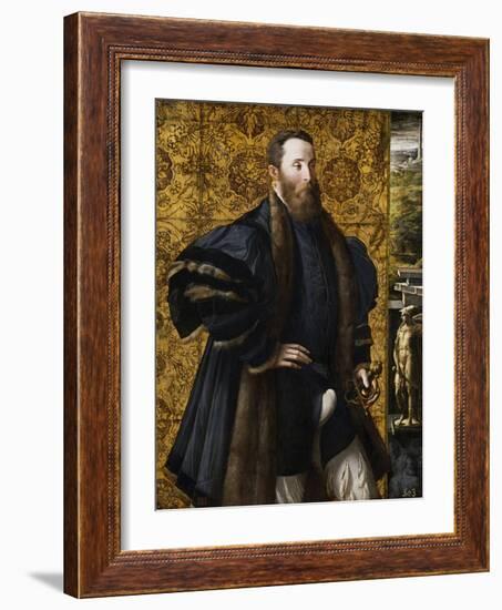 Pedro Maria Rossi, or Roscio, Count of San Segundo, 1535-1538-Parmigianino-Framed Giclee Print