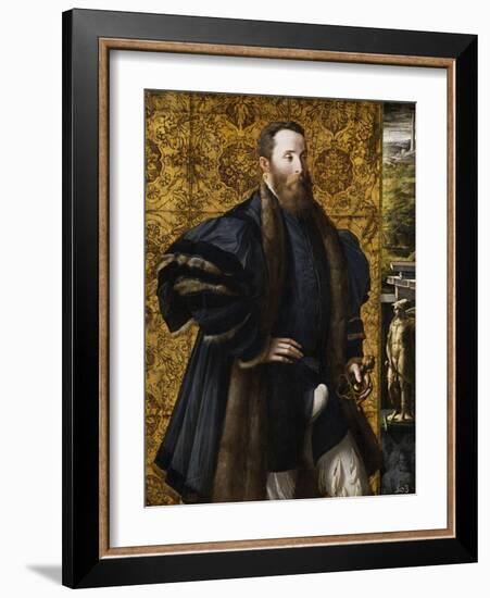 Pedro Maria Rossi, or Roscio, Count of San Segundo, 1535-1538-Parmigianino-Framed Giclee Print