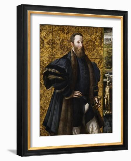 Pedro Maria Rossi, or Roscio, Count of San Segundo, 1535-1538-Parmigianino-Framed Giclee Print