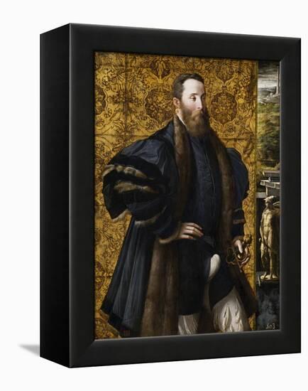 Pedro Maria Rossi, or Roscio, Count of San Segundo, 1535-1538-Parmigianino-Framed Premier Image Canvas