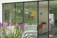 View from Garden Through Sliding Patio Doors to Modern Kitchen Beyond, London-Pedro Silmon-Photo