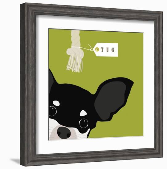 Peek-a-Boo Chihuahua-Yuko Lau-Framed Art Print