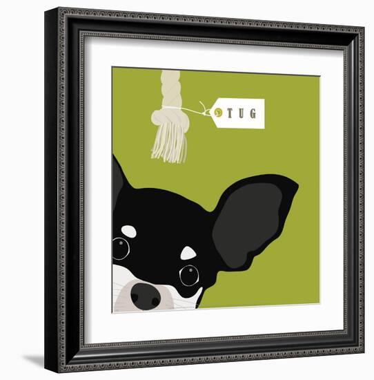 Peek-a-Boo Chihuahua-Yuko Lau-Framed Art Print