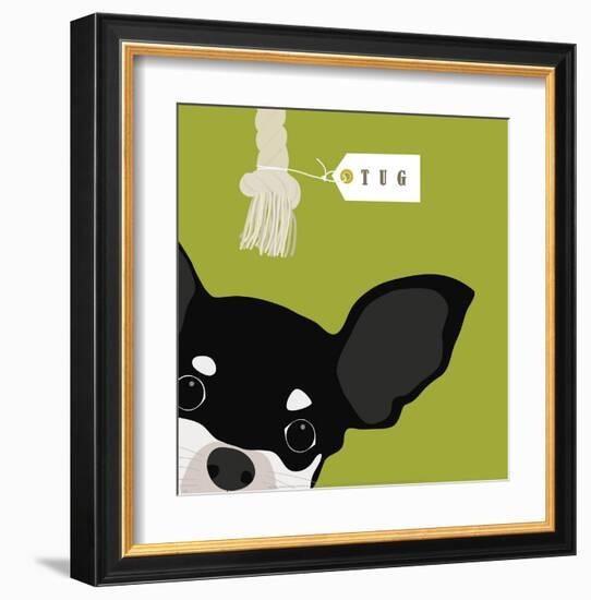 Peek-a-Boo Chihuahua-Yuko Lau-Framed Art Print