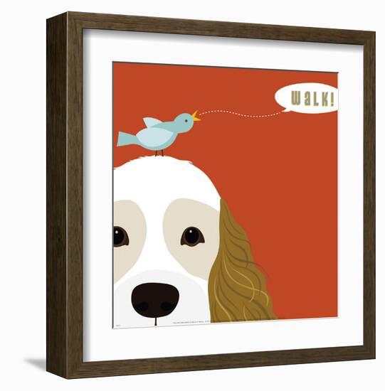 Peek-a-Boo Cocker Spaniel-Yuko Lau-Framed Art Print