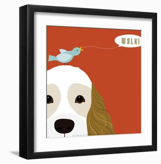 Peek-a-Boo Cocker Spaniel-Yuko Lau-Framed Art Print