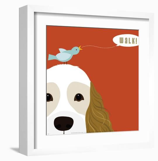 Peek-a-Boo Cocker Spaniel-Yuko Lau-Framed Art Print