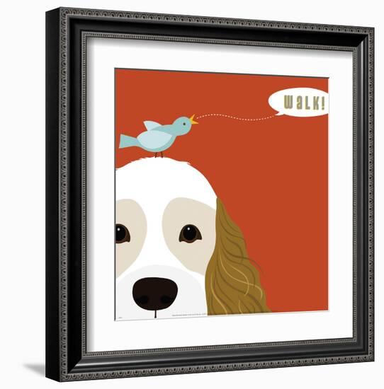 Peek-a-Boo Cocker Spaniel-Yuko Lau-Framed Art Print