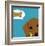 Peek-a-Boo Dachsund-Yuko Lau-Framed Art Print