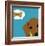 Peek-a-Boo Dachsund-Yuko Lau-Framed Art Print