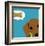 Peek-a-Boo Dachsund-Yuko Lau-Framed Art Print