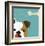 Peek-a-Boo English Bulldog-Yuko Lau-Framed Art Print