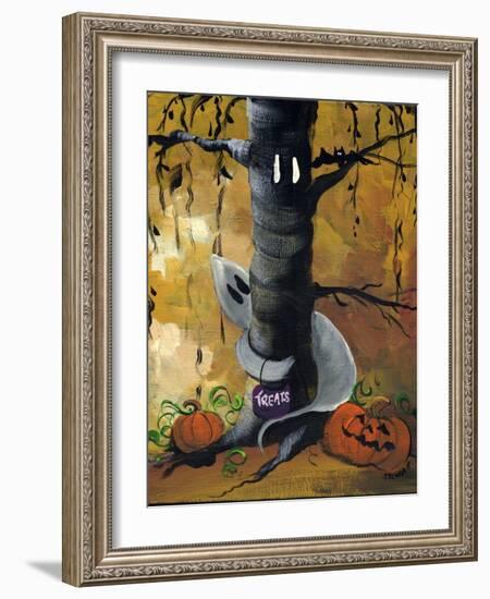 Peek A Boo Ghost & Jack O Lantern-sylvia pimental-Framed Art Print