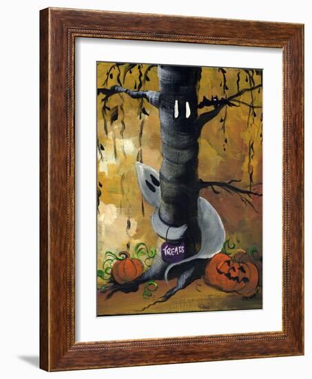 Peek A Boo Ghost & Jack O Lantern-sylvia pimental-Framed Art Print