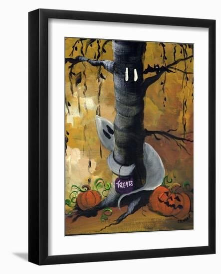 Peek A Boo Ghost & Jack O Lantern-sylvia pimental-Framed Art Print