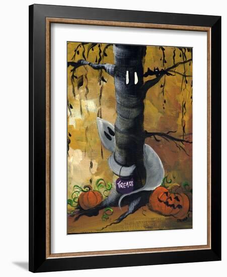 Peek A Boo Ghost & Jack O Lantern-sylvia pimental-Framed Art Print