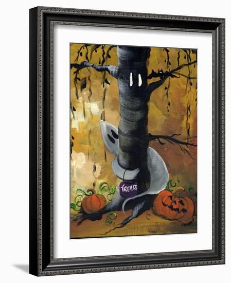 Peek A Boo Ghost & Jack O Lantern-sylvia pimental-Framed Art Print