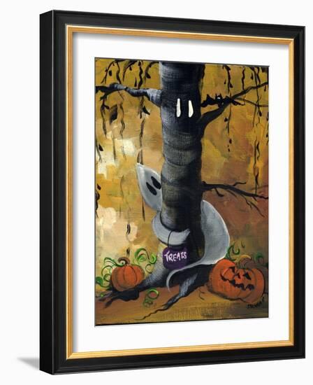 Peek A Boo Ghost & Jack O Lantern-sylvia pimental-Framed Art Print