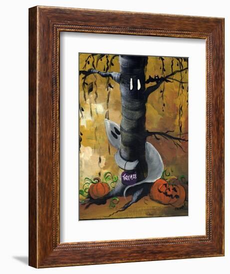 Peek A Boo Ghost & Jack O Lantern-sylvia pimental-Framed Art Print