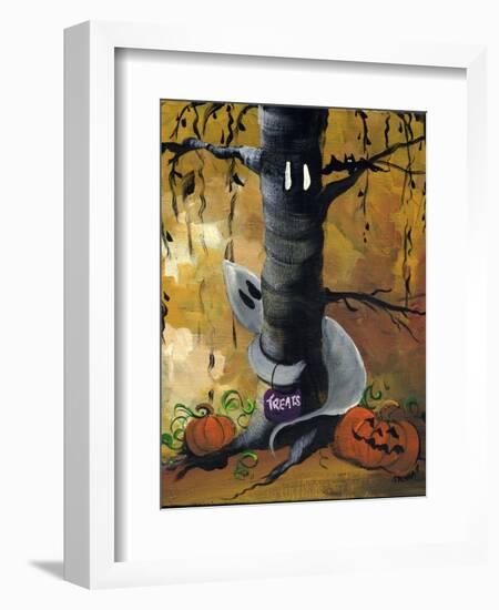 Peek A Boo Ghost & Jack O Lantern-sylvia pimental-Framed Art Print