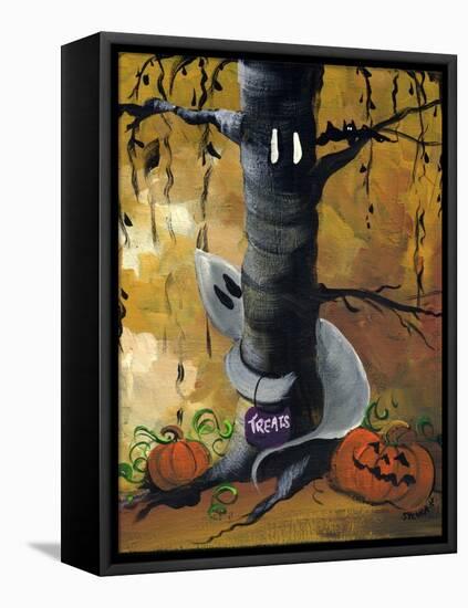 Peek A Boo Ghost & Jack O Lantern-sylvia pimental-Framed Stretched Canvas