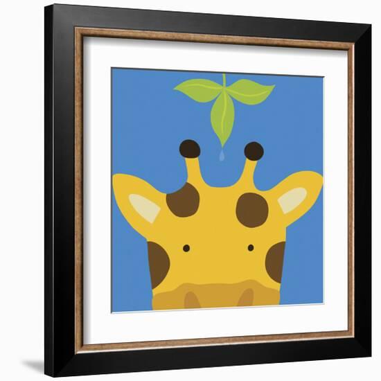 Peek-a-Boo Giraffe-Yuko Lau-Framed Art Print