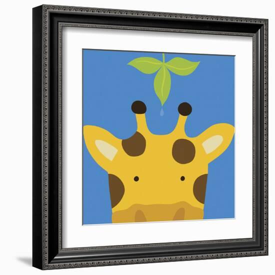 Peek-a-Boo Giraffe-Yuko Lau-Framed Art Print