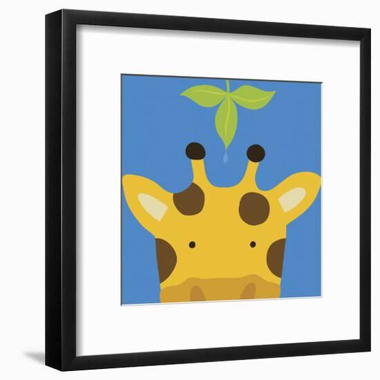 Peek-a-Boo Giraffe-Yuko Lau-Framed Art Print