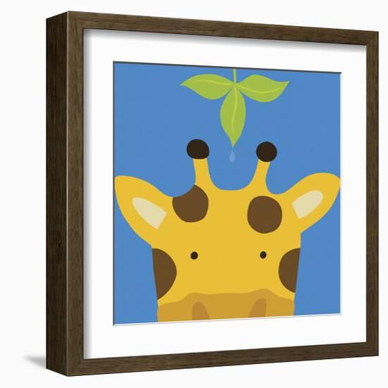 Peek-a-Boo Giraffe-Yuko Lau-Framed Art Print