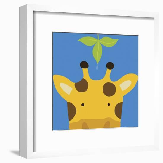 Peek-a-Boo Giraffe-Yuko Lau-Framed Art Print