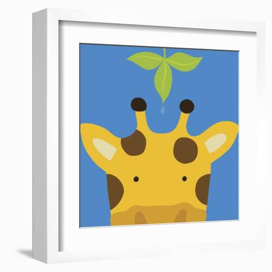 Peek-a-Boo Giraffe-Yuko Lau-Framed Art Print