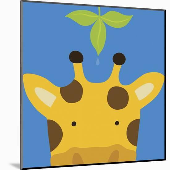 Peek-a-Boo Giraffe-Yuko Lau-Mounted Art Print