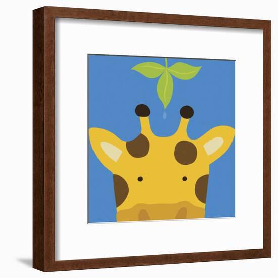 Peek-a-Boo Giraffe-Yuko Lau-Framed Art Print