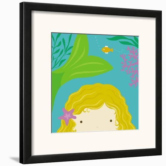Peek-a-Boo Heroes: Mermaid-Yuko Lau-Framed Art Print