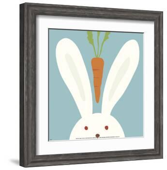 Peek-a-Boo I, Rabbit-Yuko Lau-Framed Art Print