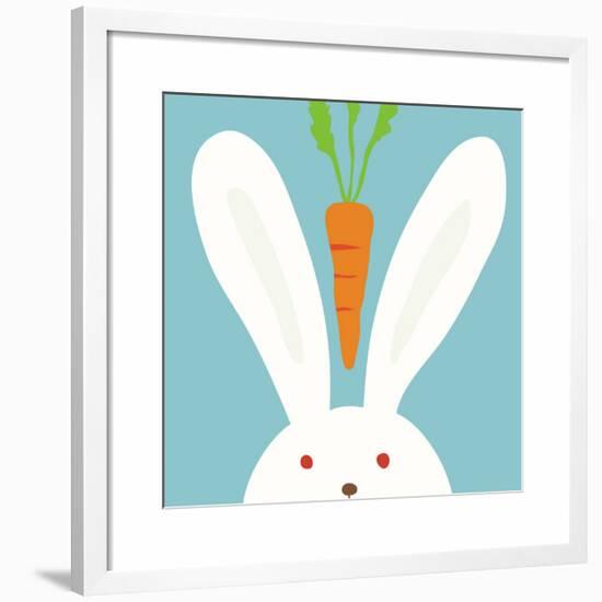 Peek-a-Boo I, Rabbit-Yuko Lau-Framed Giclee Print