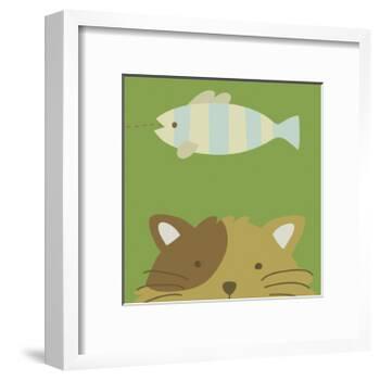 Peek-a-boo II- Cat-Yuko Lau-Framed Art Print