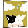 Peek-a-boo III - Cow-Yuko Lau-Mounted Art Print