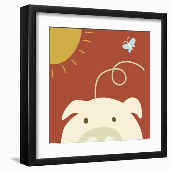 Peek-a-boo IV - Pig-Yuko Lau-Framed Art Print
